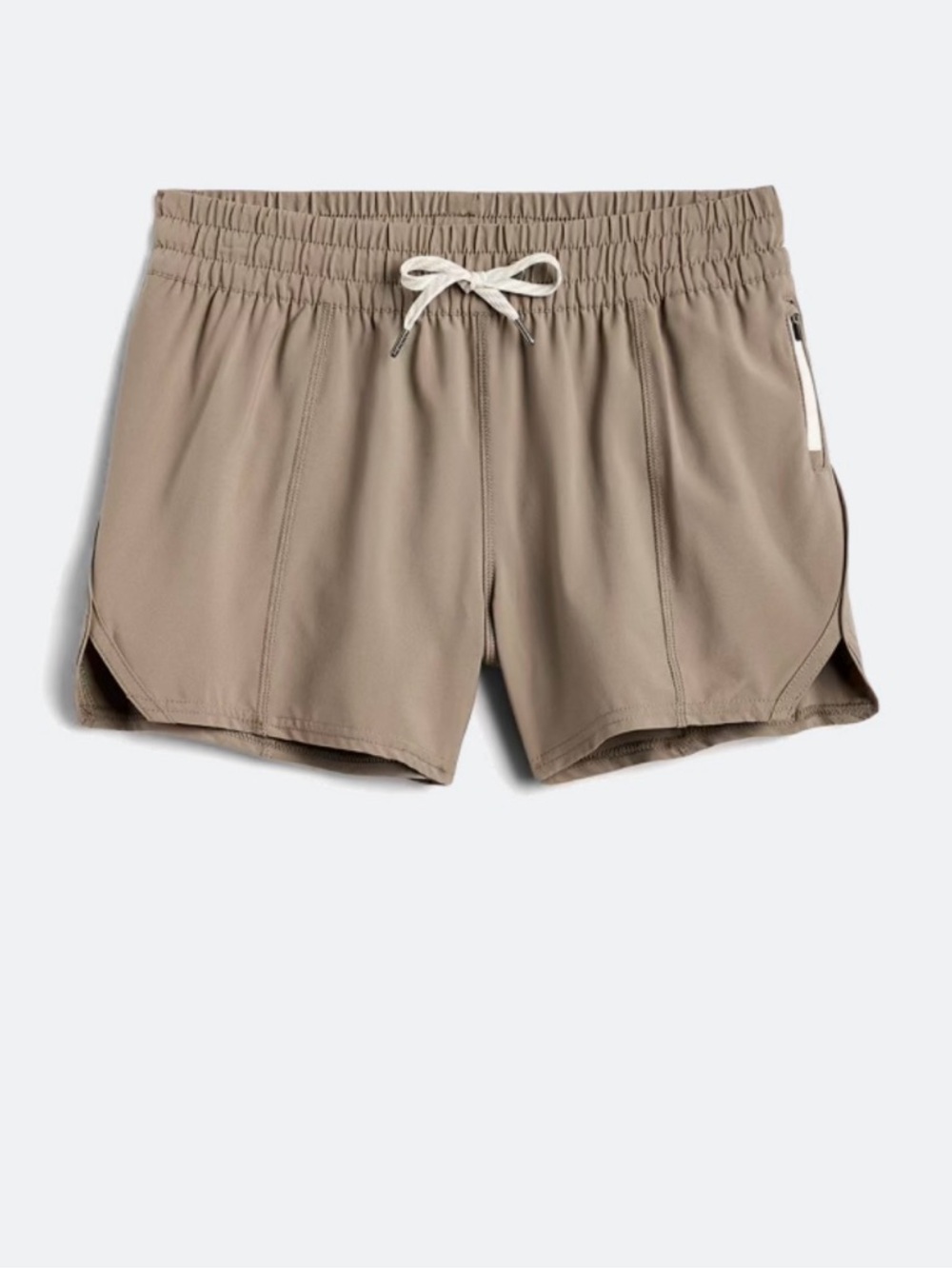 Women's Vuori Clementine Vertical Zipper XS 4” Inseam Shorts in Olive